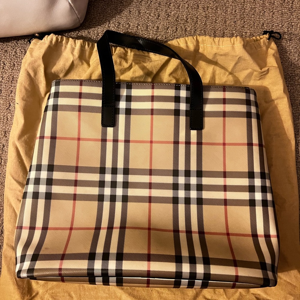 Burberry haymarket tote bag